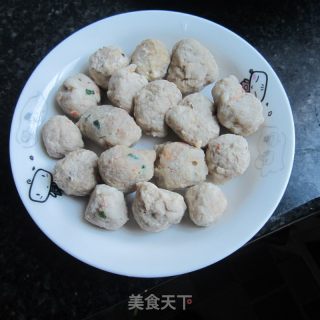干梅菜蒸丸子的做法步骤：3