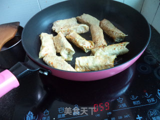 香煎猪肉腐竹卷的做法步骤：7