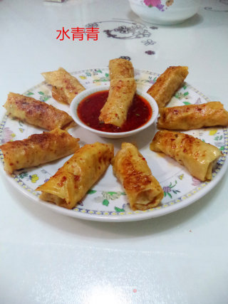 香煎猪肉腐竹卷的做法步骤：12