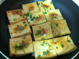 香煎千页豆腐的做法步骤：5