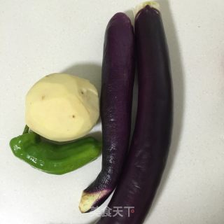 配饭好菜-地三鲜的做法步骤：1