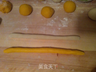 南瓜双色馒头的做法步骤：6