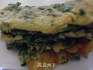 芹菜叶鸡蛋饼的做法步骤：7