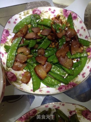 腊肉荷兰豆的做法步骤：2