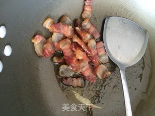 腊肉炒荷兰豆的做法步骤：4