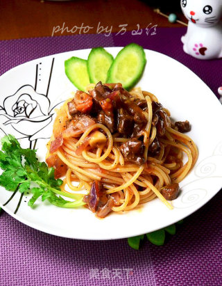 茄汁牛肉意面的做法步骤：10