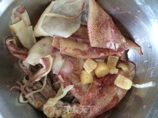 鱿鱼豌豆粥的做法步骤：5