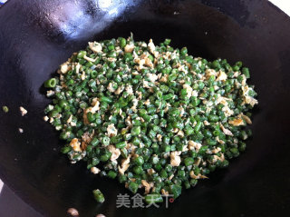 鸡蛋虾酱炒豆角的做法步骤：7