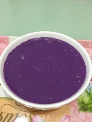 奶香紫薯泥的做法步骤：7