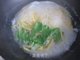 南瓜青菜面的做法步骤：10