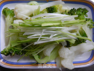 开胃小菜之青蒜拌二花的做法步骤：3