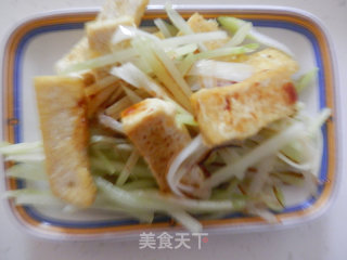 青笋丝油豆腐的做法步骤：5