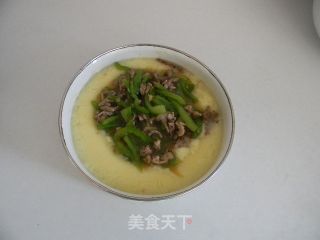 青椒肉丝鸡蛋羹的做法步骤：13
