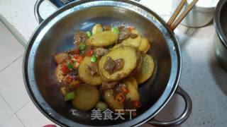 干锅土豆片烧肉的做法步骤：10