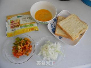 快手早餐自制三明治的做法步骤：1