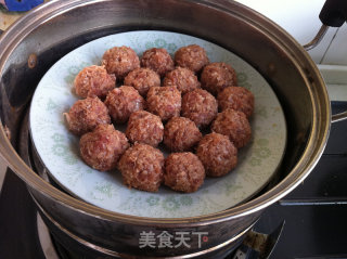 蒸莲藕肉丸的做法步骤：7