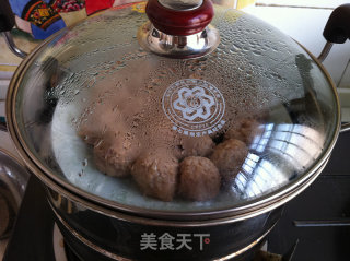 蒸莲藕肉丸的做法步骤：8