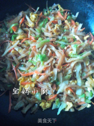 炒饼的做法步骤：8