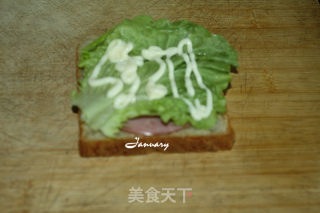 火腿三明治的做法步骤：3