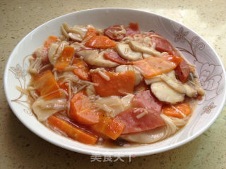 肉片炒鲜菇的做法步骤：5