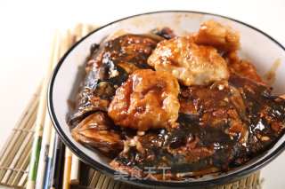 鱼头煨饼的做法步骤：7