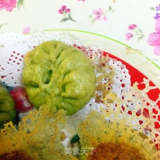抹茶生煎包的做法步骤：11