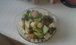 肉圆高汤焖双笋的做法步骤：9