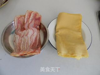 培根豆皮卷的做法步骤：1
