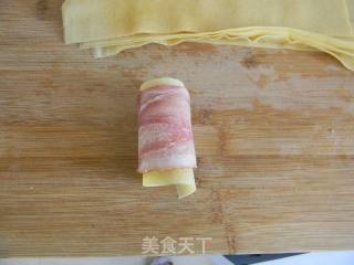 培根豆皮卷的做法步骤：4
