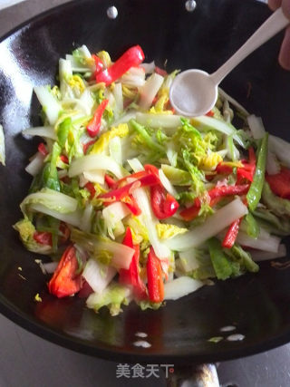 清炒娃娃菜的做法步骤：8