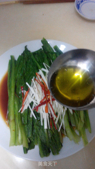 香灼油麦菜的做法步骤：5