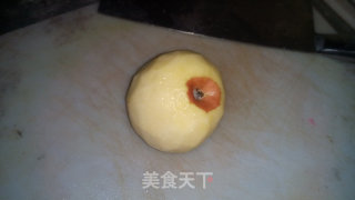 元宵甜品——苹果紫薯年糕芝麻汤圆汤的做法步骤：3