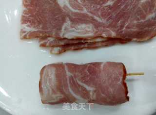 培根杏鲍菇卷的做法步骤：3