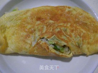 蛋饼包饭的做法步骤：8