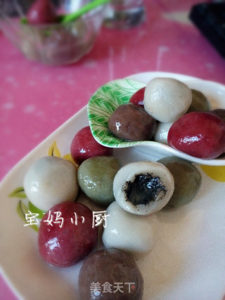 黑芝麻彩色汤圆的做法步骤：10