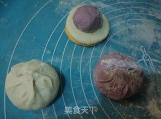 三色开花馒头的做法步骤：6
