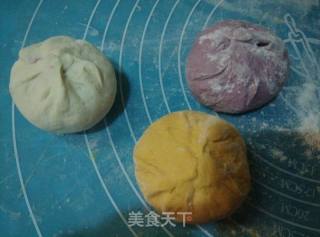三色开花馒头的做法步骤：7