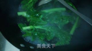 花边菜心拌粉皮的做法步骤：3