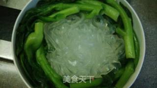 花边菜心拌粉皮的做法步骤：4