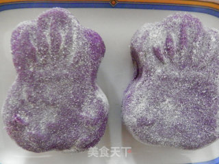 紫薯糯米饼的做法步骤：4