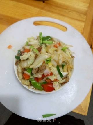 大白菜炒猪肠的做法步骤：6