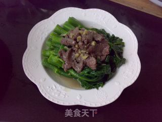 牛肉姜汤烩芥兰的做法步骤：8