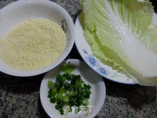 香葱白菜玉米糊的做法步骤：1