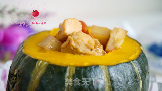 鸡丁什锦南瓜盅的做法步骤：10