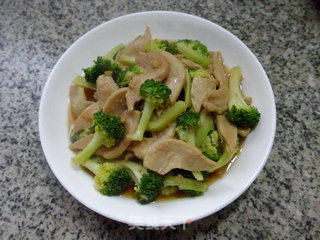 大豆蛋白炒西兰花的做法步骤：10