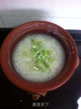 青菜鸡丸粥的做法步骤：9