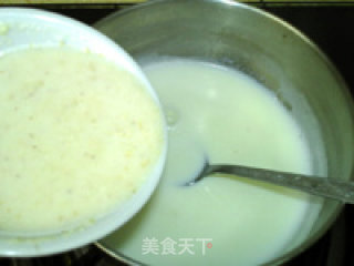 牛奶玉米面粥的做法步骤：5