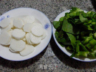菜芯炒山药的做法步骤：1