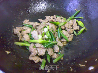 豉香蒜苔炒肉片的做法步骤：6