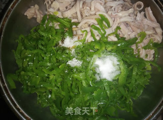 青椒肚丝的做法步骤：6